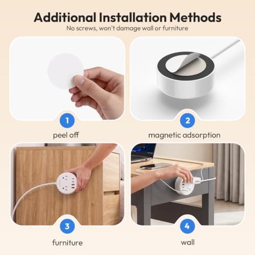 NTONPOWER Magnetic Power Strip,  20W PD Fast Charging USB C Ports view 4