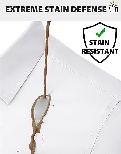 JEKAOYI Men's Button Down Dress Shirts Short Sleeve Casual Shirts Wrinkle Free Business Shirt Stain Sheild view 4
