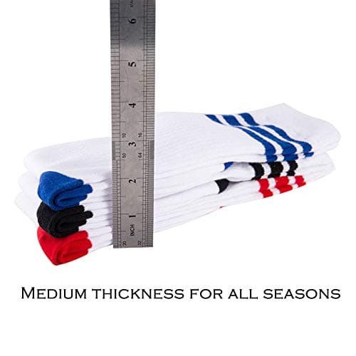 NEVSNEV Knee High Tube Socks Comfortable and Breathable with Triple Stripes for Boys view 5