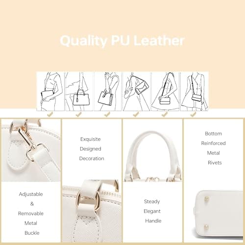 Goinsound Leather Satchel Bags for Women Small Purse for Women Satchel Crossbody Bags for Women view 5