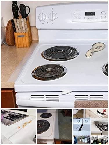 Silicone Kitchen Stove Gap Covers, Kitchen Counter Gap Anti-Slip Non-Tacky Filler Seals Spills Between Counter, Stovetop, Oven, Washer, Sheat-resistant，et of 2 (25Inches, Translucent) by liboyixi view 5