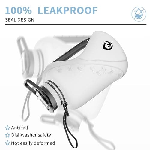SZCXFLASK Half Gallon Water Bottle with Straw, 2 Liters - Leakproof Seal, Dishwasher Safe Design and Durable Solid No-Slip Handle for Gym，Sports and Travel view 3