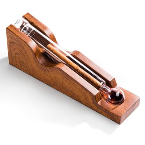 Cigar Humidor Aroma Diffuser - Cigar Aromatherapy Glass Tubes with Exquisite Base | Flavor Infusion System | Moisturizing & Freshness Preservation, Cigar Gifts for Men