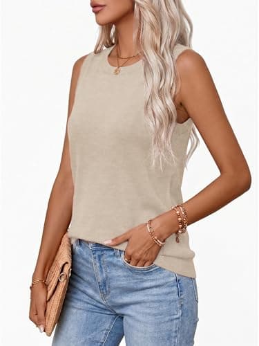 LaGracia Women's Tank Tops Summer Sleeveless Sweaters Vests Crewneck Wool Blend Business Casual Sweater Tank 2026 view 6