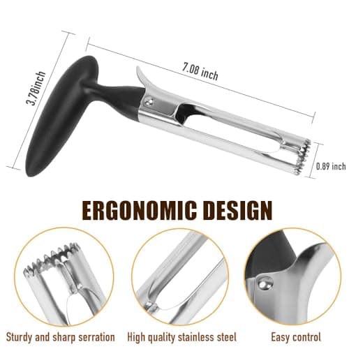 Premium Apple Corer Tool Apple Corer Cutter Easy to Use and Clean Sturdy Core Remover with Sharp Serrature Stainless Steel Corers for Pear Fruits Ease view 3