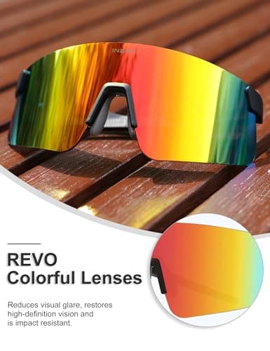 INBIKE Cycling Glasses for Men&Women, Polarized UV400 Protection Sports Sunglasses,TR90 for Road/Mountain Bike,Fishing view 2