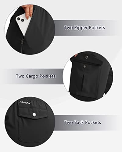 Soothfeel Women's Cargo Capris Pants with 6 Pockets Lightweight Quick Dry Travel Hiking Summer Pants for Women Casual view 4