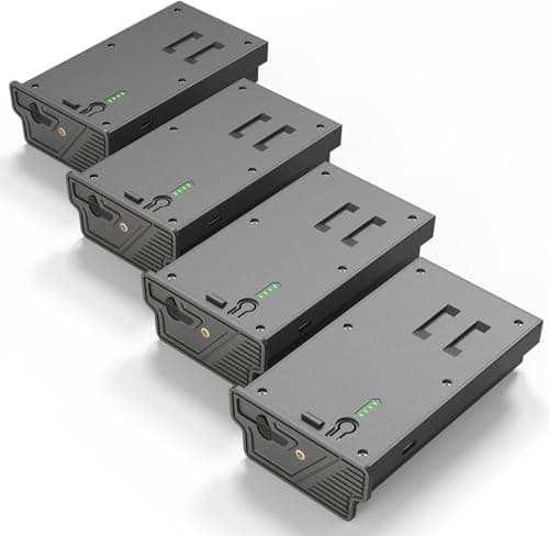 DCDG 4 Pack New Reveal Lithium Battery Pack Compatible with Reveal Hunting Camera Ultra, X, X Pro, Pro 3.0, X Gen 2.0 3.0, XB, SK, Upgraded Solar Panel Compatibility, LED Battery Meter