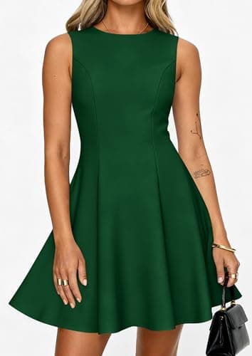 PRETTYGARDEN Cocktail Dresses for Women 2026 Summer Formal Boat Neck A Line Spring Elegant Graduation Party Mini Dress view 5