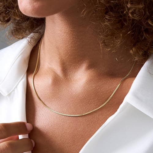 JNZSSWHJJH Gold Chain Necklace for Women - 18K Gold Plated Gold Chain Necklace Layered Herringbone Rope Snake Paperclip Chain Necklaces Dainty Gold Chain Necklace for Women Gold Jewelry Gifts view 4