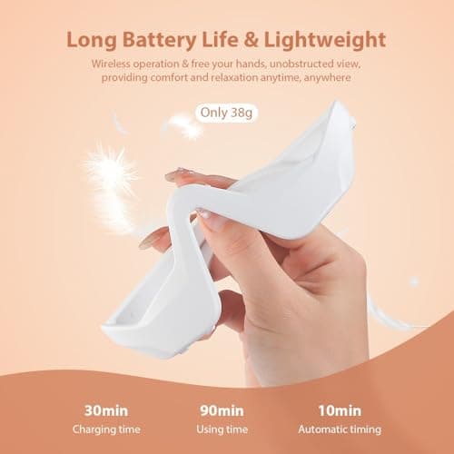 Red Light & Microcurrent Eye Massager – 3D Contour Under-Eye Device for Dark Circles, Puffiness, Fine Lines & Wrinkles – Rechargeable Anti-Aging Eye Therapy Glasses view 6