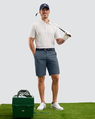 Men's Golf Shorts 7"/ 9"/ 11" Inseam with 5 Pockets Lightweight Stretch Quick Dry Casual Dress Hybrid Short for Men view 3