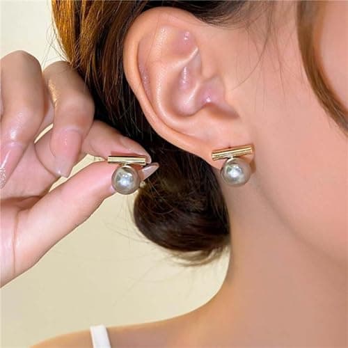 Hoop Earring Sterling Silver 40mm Plated Gold/Silver Trendy Earrings for Women 2024 Lightweight Hypoallergenic Earrings view 6