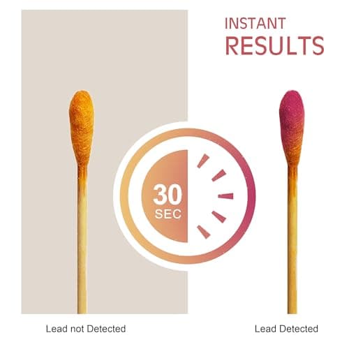 AAwipes Lead Test Swab Kit (60 Rapid Home Testing Swabs) 30-Second Results. Dip in Water. Home Use for - Painted, Jewelry, Ceramics, Wood (LS60) view 4