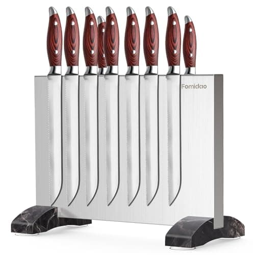 Fomidao Magnetic Knife Block,Stainless Steel Magnetic Knife Holder Stand for Kitchen Counter,Strong Double Sided Magnet Knife Storage Rack — image 1