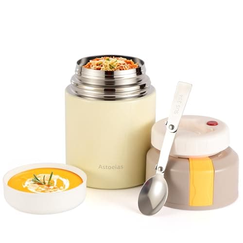 Insulated Thermo Soup Jar for Kids & Adults, 27 oz Stainless Steel Thermal Food Container with Spoon, Triple Layer Insulation (Gray) — image 1