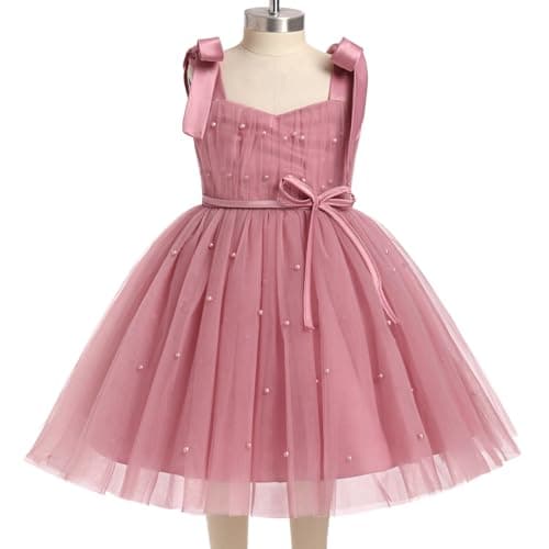 EULIMENE Toddler Girls Tulle Dress Spaghetti Strap Tutu Birthday Princess Pageant Party Dresses 9M-4Y view 3