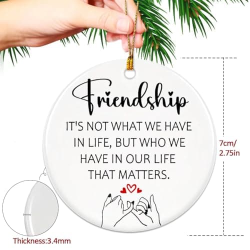 Friendship Ornament, Friends Christmas Ornaments 2026, Friend Ornaments for Women - Friendship Gifts for Women, Best Friend, Xmas Gifts for Friends view 3