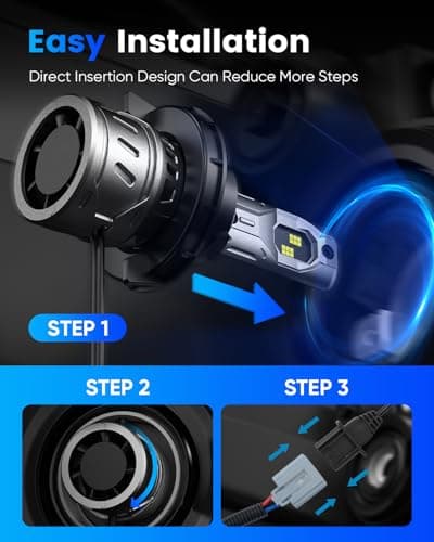 NOVSIGHT H13/9008 Bulbs Upgraded, 400% Brightness H13 Fog Bulbs, Quick Installation 9008, Pack of 2 view 6