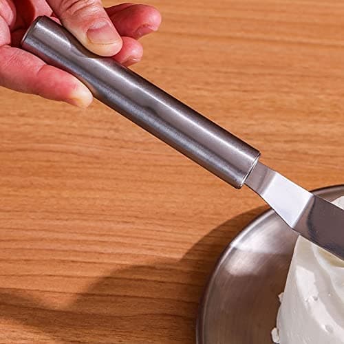 3 pack Cake Decorating Icing Spatulas Stainless Steel, Icing & Decorating Spatulas, Lightweight & Flexible Offset Spatula, Angled Frosting Spatulas for Cake Decorating, Baking view 2