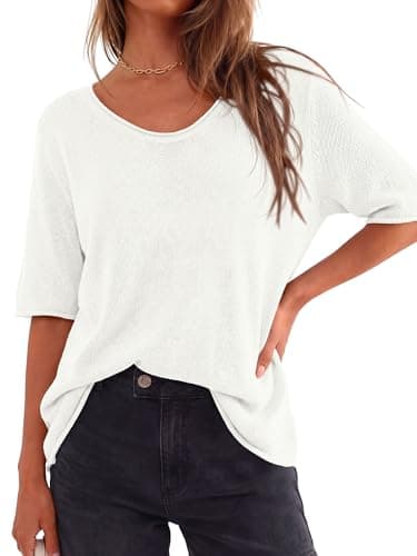 BTFBM Summer Sweaters for Women Lightweight 2026 Summer Oversized Short Sleeve Knitted Pullover Casual Loose Spring Tops view 2