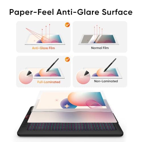 XPPen 13.3" Drawing Tablet with Screen-Artist13.3 Pro V2 16384 Pressure Pen, 8 Shortcut Keys & Red Dial for Digital Art, Graphic Designer, Animation | Mac, PC, Android Compatible | Beginner to Pro view 5