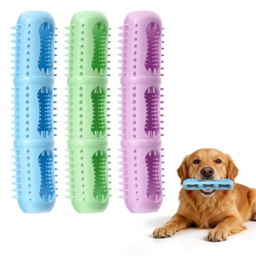 Eternalyme Bite and Brush Chew Toys for Small and Medium Breeds，Dogs Dental Chew，Teething Chew Toys，Toothbrush Toy for Cleaning Teeth and Keeping Dogs Busy(3-Pack) — image 1
