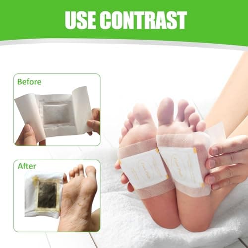 Niifawh Bamboo Foot Pads, 32 Pads Turmeric & Ginger Natural Pad with Ginger, Wormwood, Bamboo Vinegar, 32 Pads Bigger Adhesive Sheet for Men & Women view 4