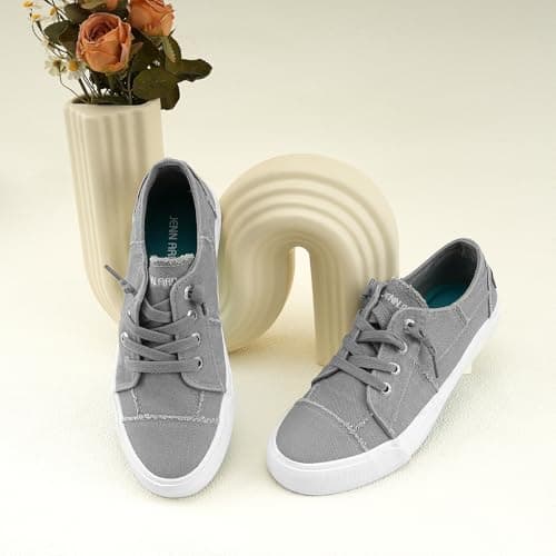 Womens Slip On Sneakers Low Tops Canvas Shoes for Women Casual Tennis Shoes Play Sneakers Fashion Shoes view 3