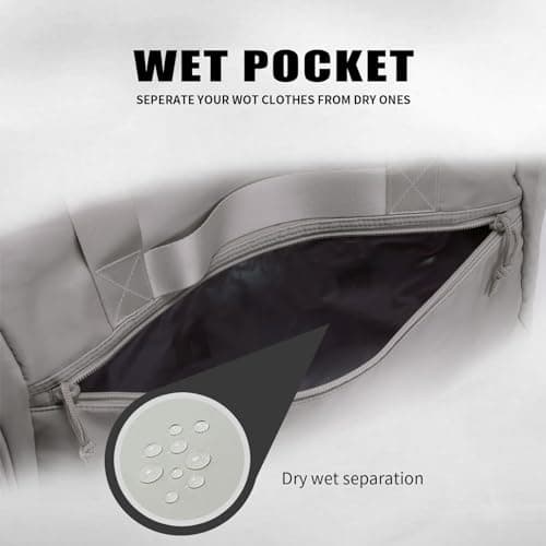 Weekender Duffel Bag with Shoe Compartment And Wet Pocket-Luggage Everyday Overnight Bag for Men and Women Travel-Carry On Gym Bag view 3