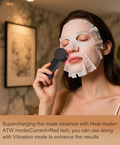 Radio-Frequency Skin Tightening Device | 6 in 1 Home-RF Face Beauty Device | Professional Facial Skin Tightening | Lifting | Wrinkle Reducing | Anti Aging | Depuff | Increase Absorption(with Gel) view 6