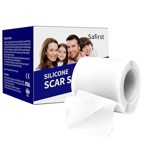 Silicone Scar Sheets 1.6"x39.4" Roll-1M Scars Removal Treatment Medical Grade Silicone Scar Tape for Skin Resuable Strip for Tummy Tuck,Incision,Keloid,C-Section,Burn,Acne Scars(white) — image 1