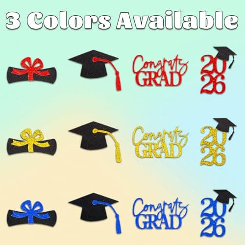 Oeyliz Graduation Cupcake Toppers 2026 Graduation Theme Cupcake Toppers Glitter 2026 Grad Cap Congrats Grad Diploma Cupcakes Toppers 24 PCS For 2026 Graduation Cake Decorations Supplies Blue view 7