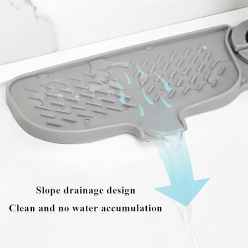 Kitchen Sink Faucet Mat, Faucet Draining Mat, Faucet Sink Splash Guard for Kitchen Sink, Sink Mat Kitchen Essentials for New Home, Drip Catcher for Kitchen, Bathroom Faucet Protector view 6