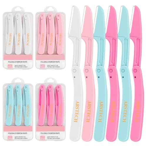 Dermaplane Razor for Women Face Shaver 12 PACK Foldable Face Razor — image 1