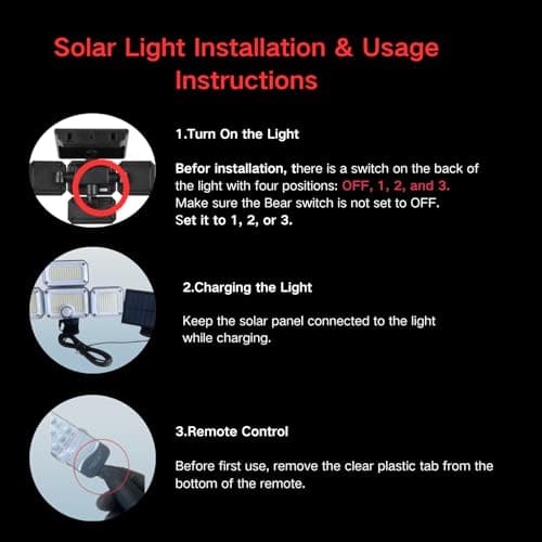 Virexalm Solar Lights Outdoor Motion Sensor,Stocking Stuffers Gifts for Adults Mom Men Teen,333 LED Solar Powered Security Flood Lights,IP65 Waterproof Wall Light for Garden Decor Patio Yard view 6