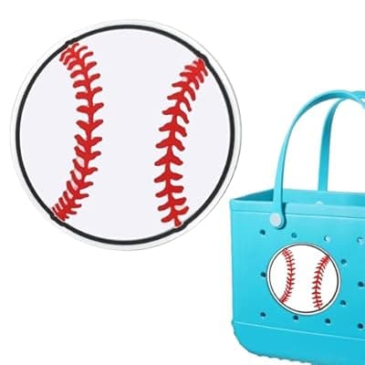 Mity rain Decoration Accessories for Bogg Bag, Bag Charms Compatible with Bogg Bag Original All Models, Insert Decorative Words for Handbag Beach Tote Bag (Baseball)