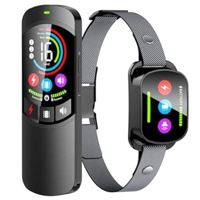 Canivix Dog Shock Collar with Remote Control, 3300FT Dog Training Collar with Beep/Vibration/Shock, Security Lock, IPX8 Waterproof Ecollar Rechargeable for Medium Large Dogs