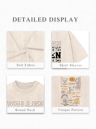 Eatbook Oversized Western Shirts for Women Country Cow Skull Graphic Tee view 3