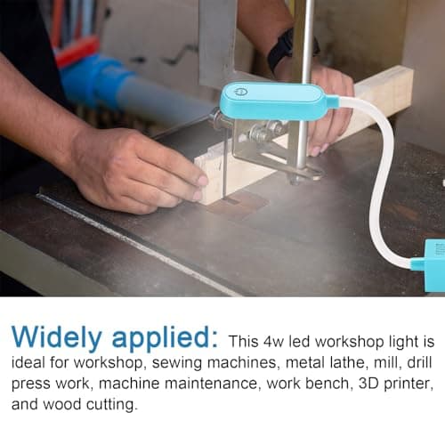 Magnetic Work Light with Flexible Gooseneck & Touch Control - 3-Level Dimmable, Sewing Lamp for Workshop Sewing Machines, Lathes, Mills, Drills view 6