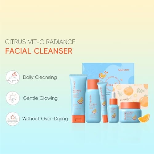 QUIYUM Citrus Vitamin C Skin Care Set, Skincare for Women & Preteens Girls- Gift Set Facial Skin Care Product, Hydrating, Smooth, Glow Up, Firm, Oil Control, for All Skin Types, Full Size (5 Pcs) view 5