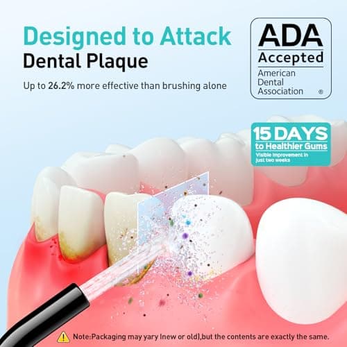 COSLUS ADA Accepted C20 Water Dental Flosser Pick, Professional Set Black view 3