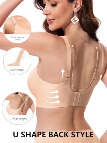 COCOMARTS Jelly Bras for Women No Underwire Scalloped Wireless Push Up Bra view 3