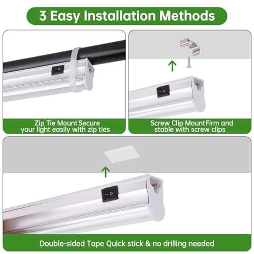DingChen T5 Grow Lights, 2FT 120W (8×15W, 1000W Equivalent), Full Spectrum Grow Lights for Indoor Plants, 4000K, Plug and Play, Easy to Install, for Greenhouse & Plant Shelves (8 Pack) view 6