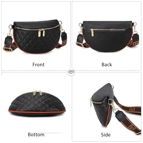 Eslcorri Small Crossbody Sling Bag for Women Trendy - Fanny Packs Leather Chest Belt Bum Bag Anti Theft Purse for Travel view 6