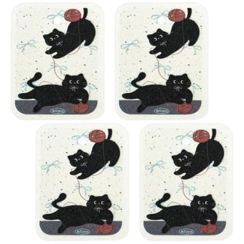 Wood Pulp Cotton Dish Washing Kitchen Scrubber, 4 Pack Reusable Cleaning Wood Pulp Cotton Multipurpose Scratch-Free Sponges,Water Absorbent and Fast Drying,Suitable for Dishes, Fruit, Vegetable — image 1