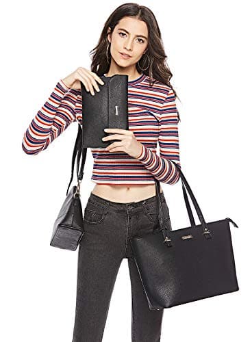 Women Fashion Synthetic Leather Handbags Tote Bag Shoulder Bag Top Handle Satchel Purse Set 4pcs view 2