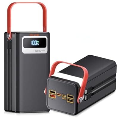 Portable Power Station, 27,000mAh Outdoor Generator with Built in Cable, Portable Power Bank Backup Battery for Phone Charge, Travel, Home use, Camping, RV Trip