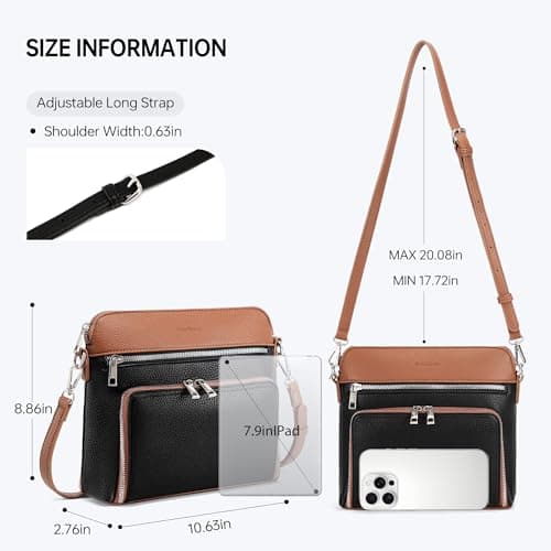 Goinsound Crossbody Purses for Women Small Crossbody Bags for Women with Built in RFID Wallet view 3