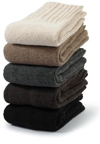 BenSorts Women's Winter Boots Socks Thick Warm Cozy Crew Socks Solid Color Gifts view 3